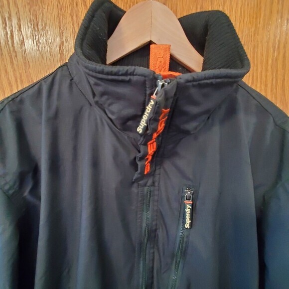 SuperDry Japan Professional The Windhiker Jacket Men's Size L Black/Orange Zip - Picture 2 of 16
